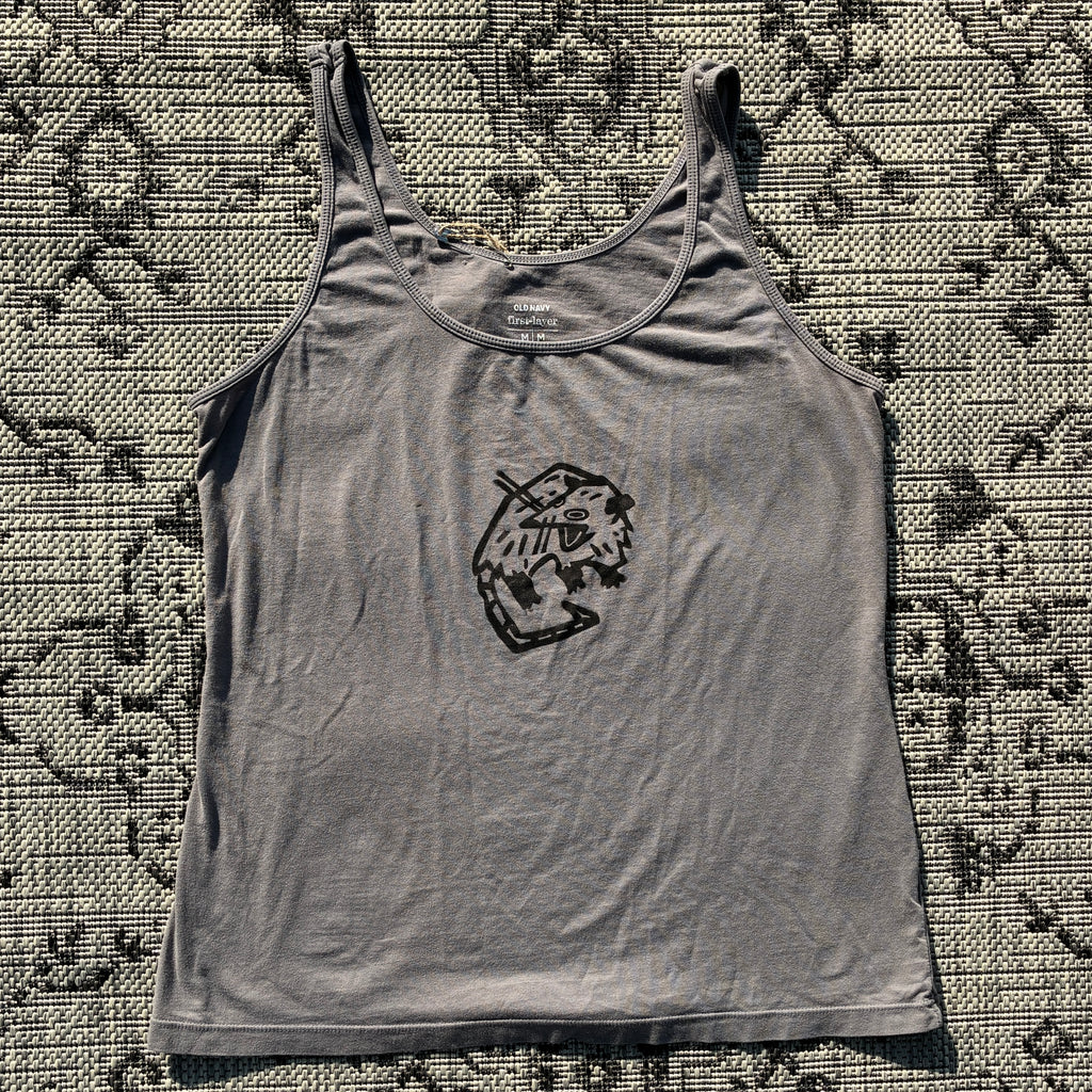 Screaming Possum Grey Tank Top Medium