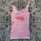 Red Tiger Pink Tank Top Small
