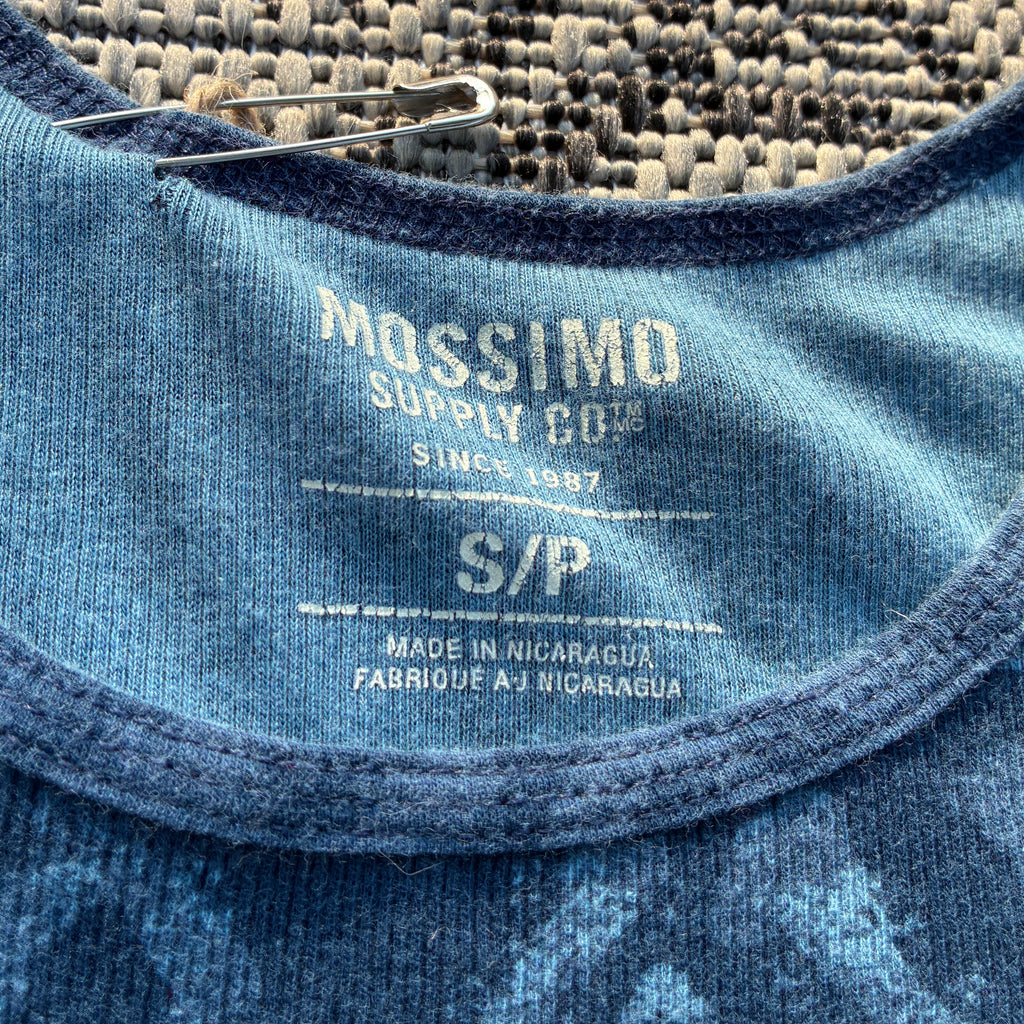 Screaming Possum Blue Patterned Tank Top Small