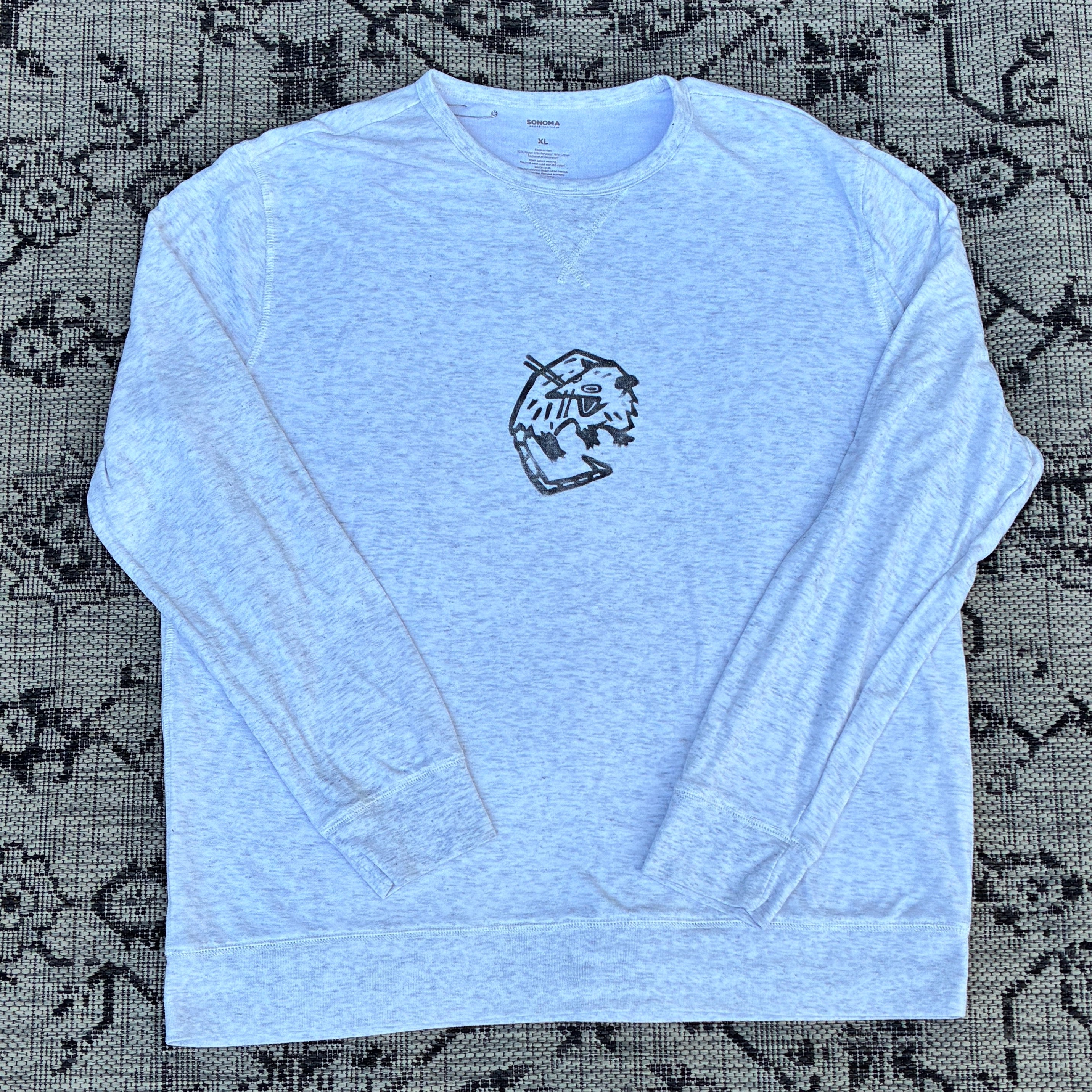 Screaming Possum Light Grey Longsleeve XL