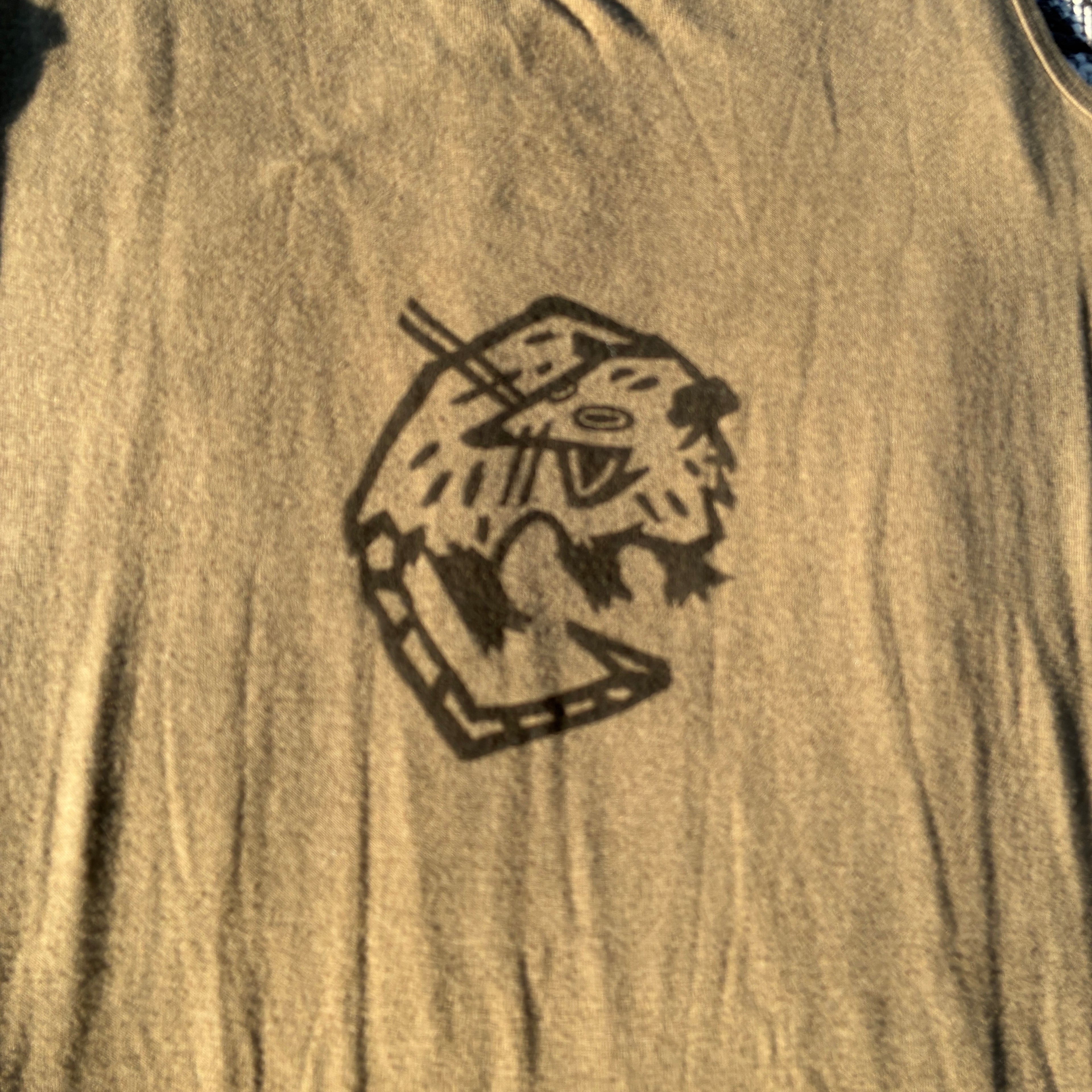 Screaming Possum Brown Tank Top Large