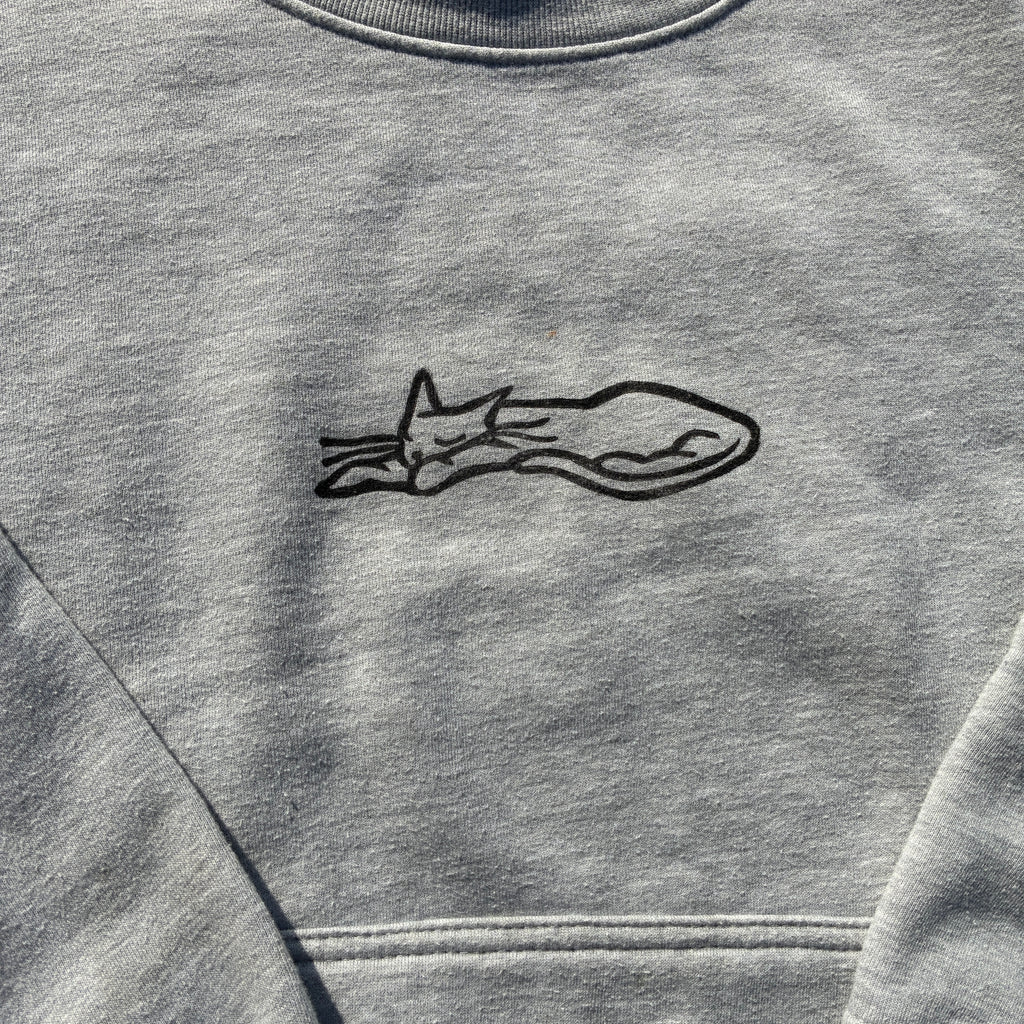 Sleepy Kitty Grey Sweatshirt Small