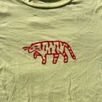 Red Tiger Light Yellow Crop Tee Medium