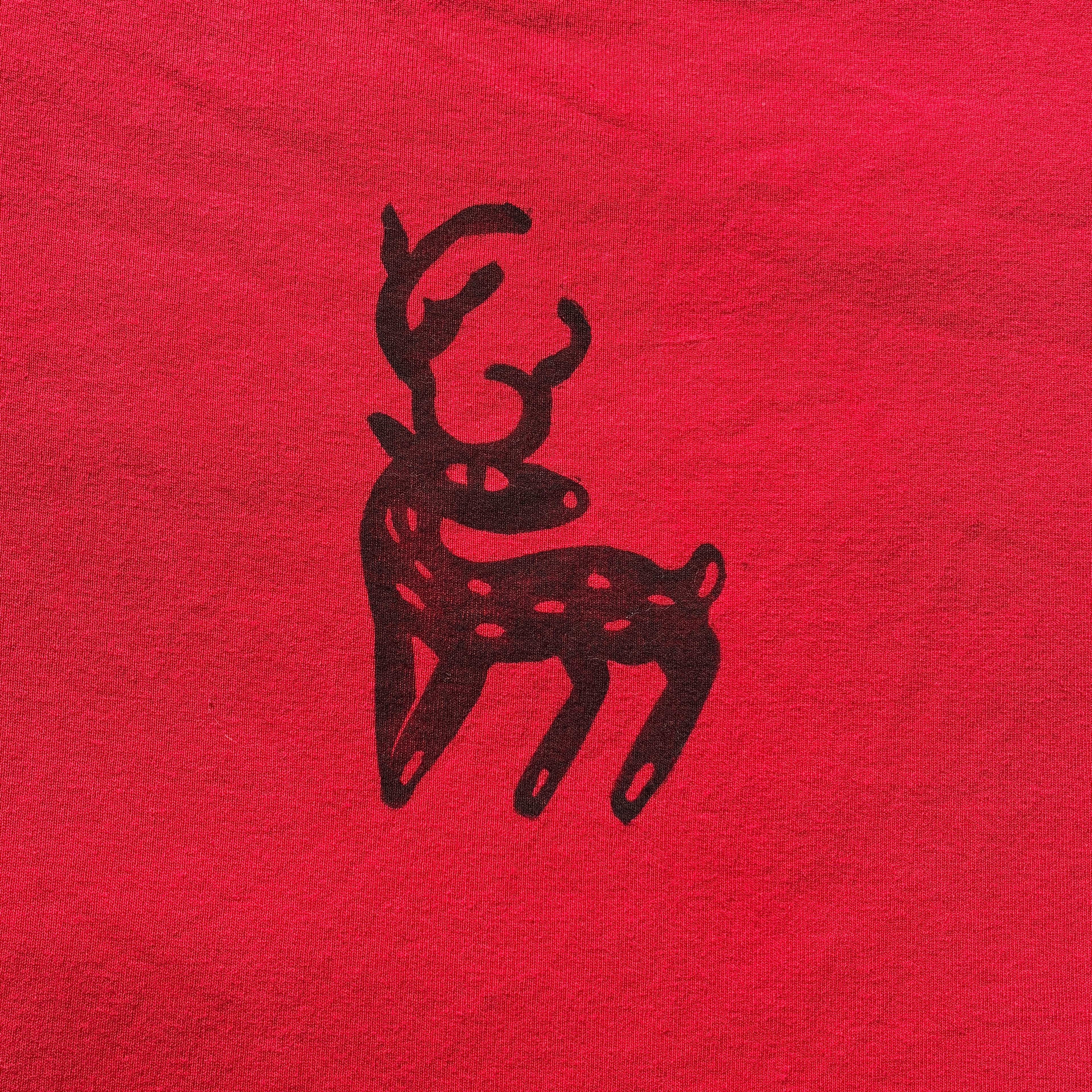 Deer Red Tee Medium