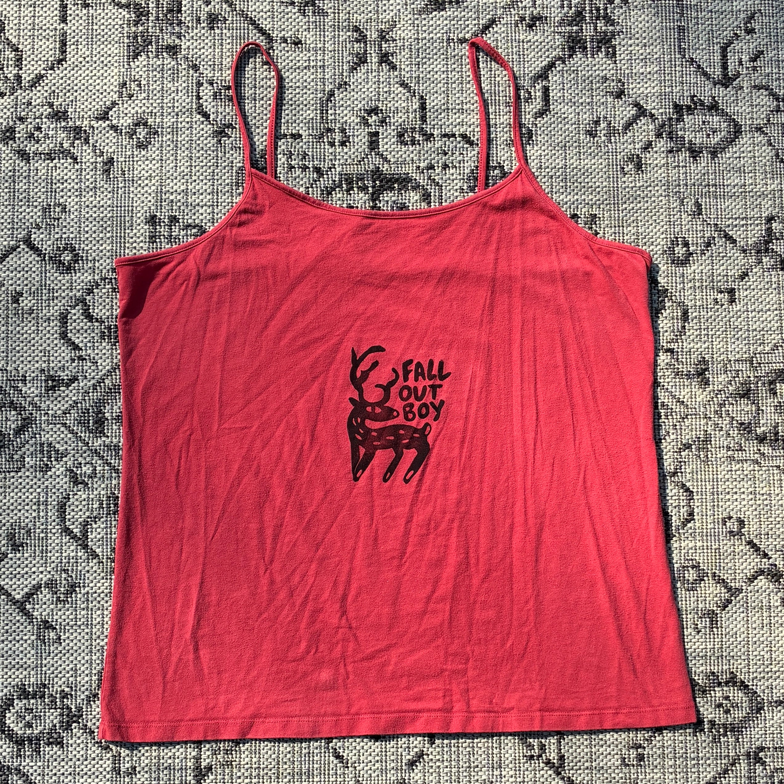 FOB Red Cropped Tank Top 2X