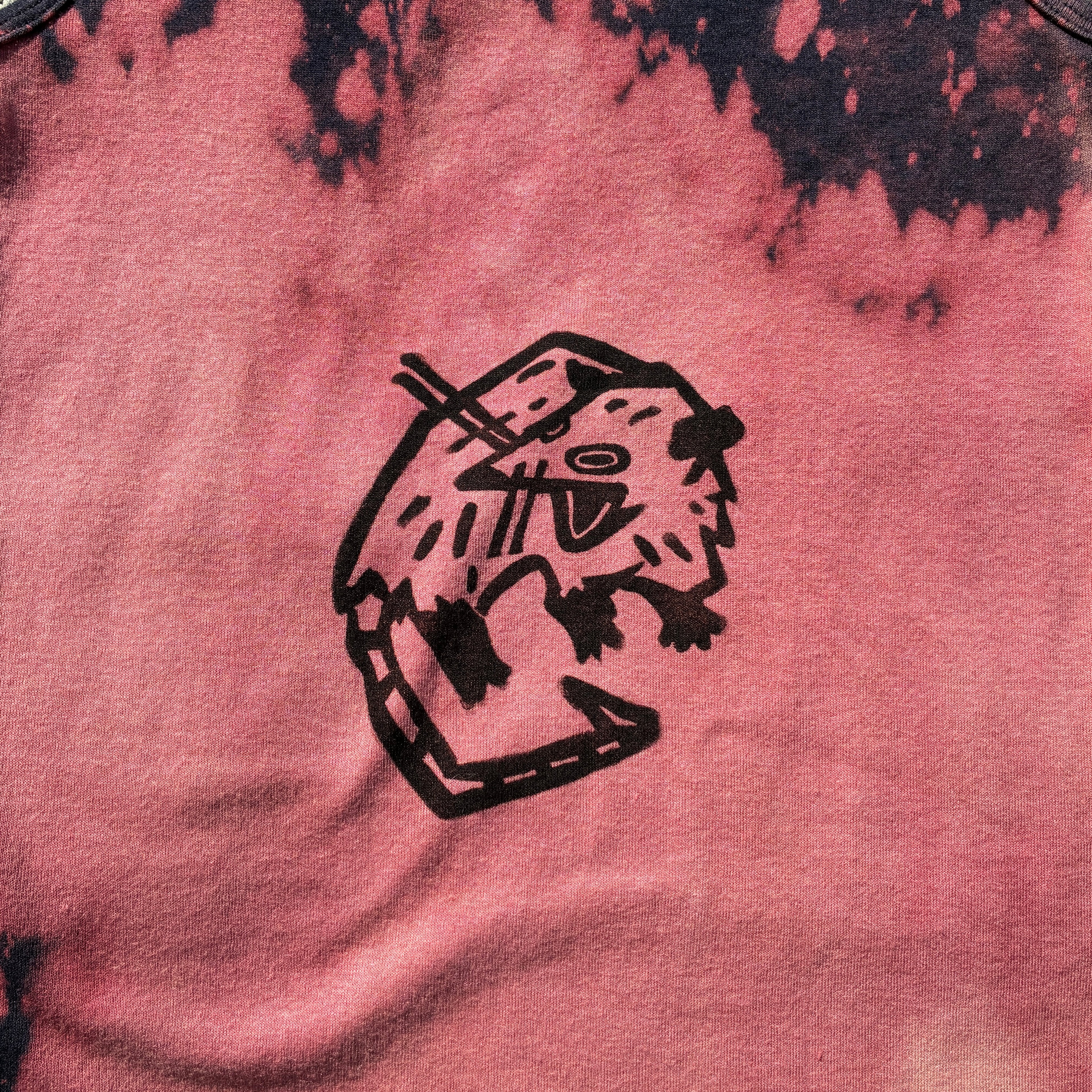 Screaming Possum Bleach Dyed Tank Top XS