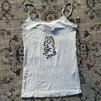 Two-Headed Rabbit White Tank Top Small