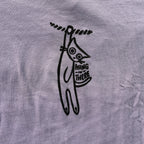 Hang in There Purple V-Neck Tee Medium