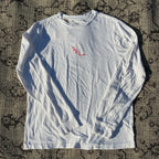 Pink Kitty White Longsleeve Large