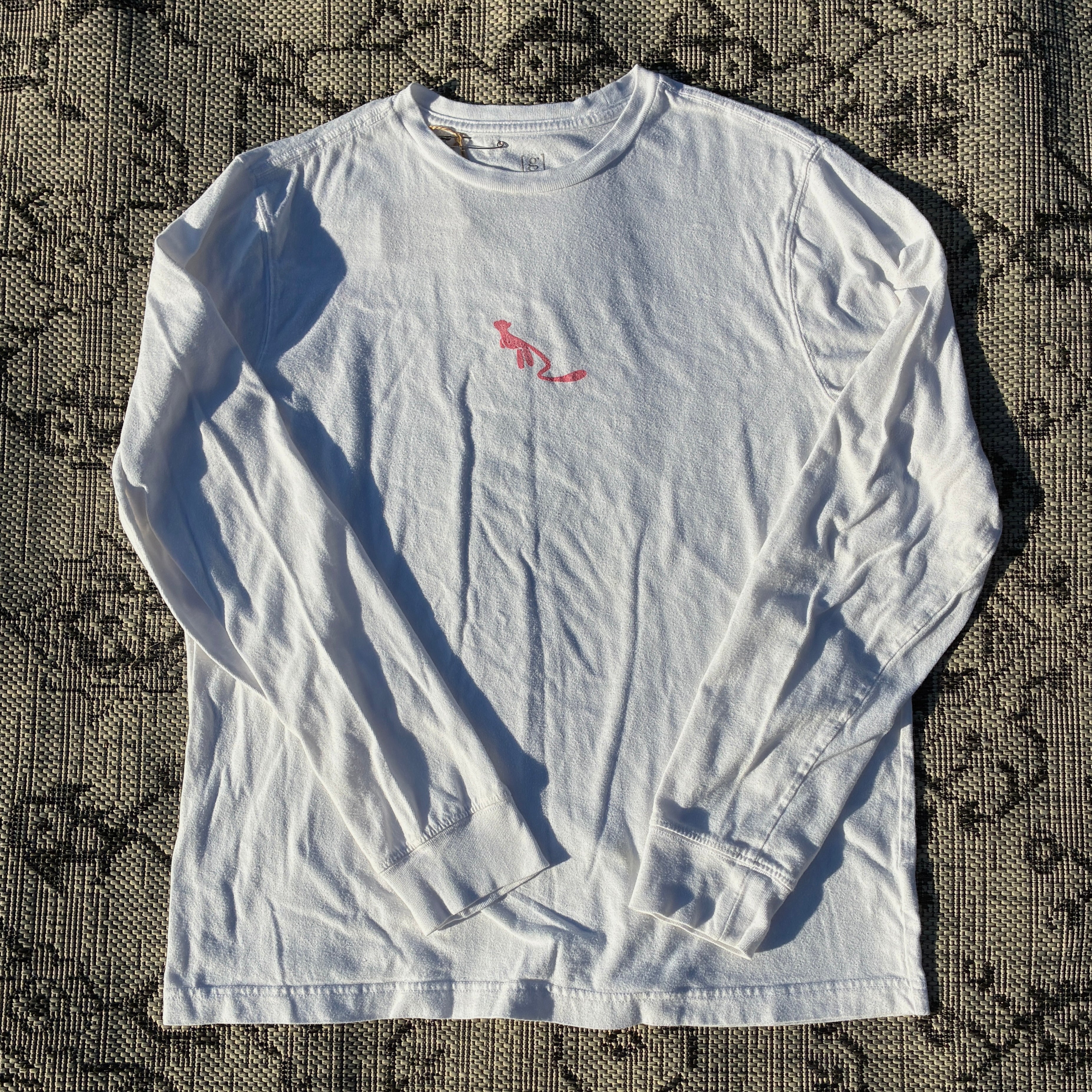 Pink Kitty White Longsleeve Large