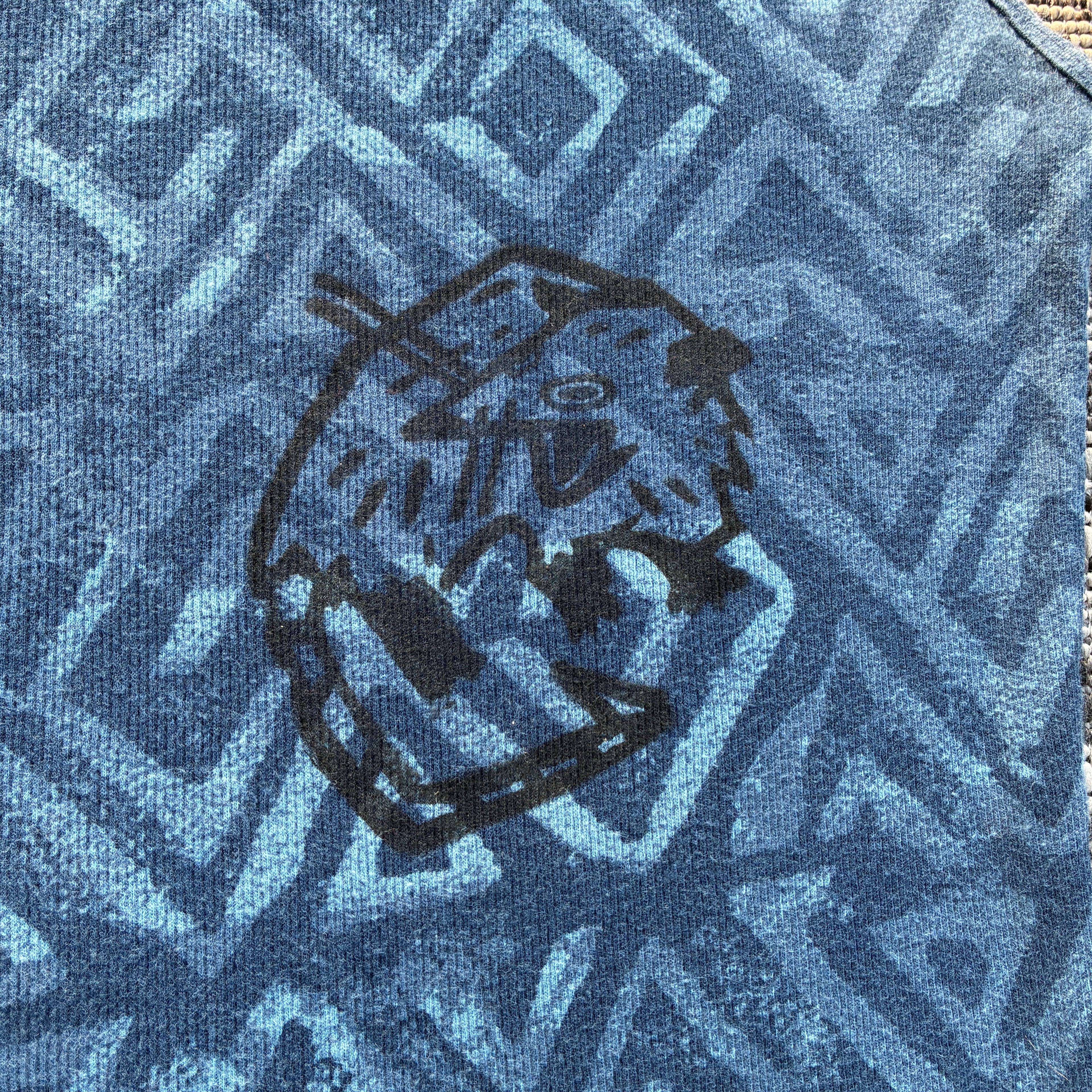 Screaming Possum Blue Patterned Tank Top Small