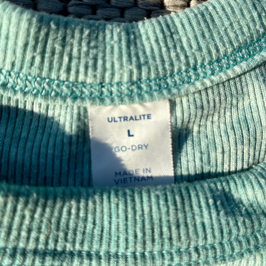 Two-Headed Rabbit Blue Tie Dye Tank Top Large