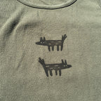 Wolf/Dog Green Tank Top 2X