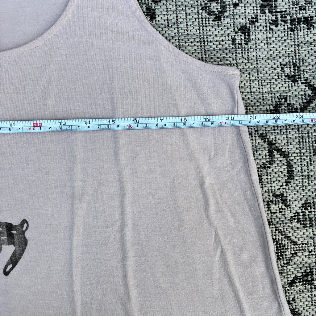 Deer Light Pink Tank Top XL