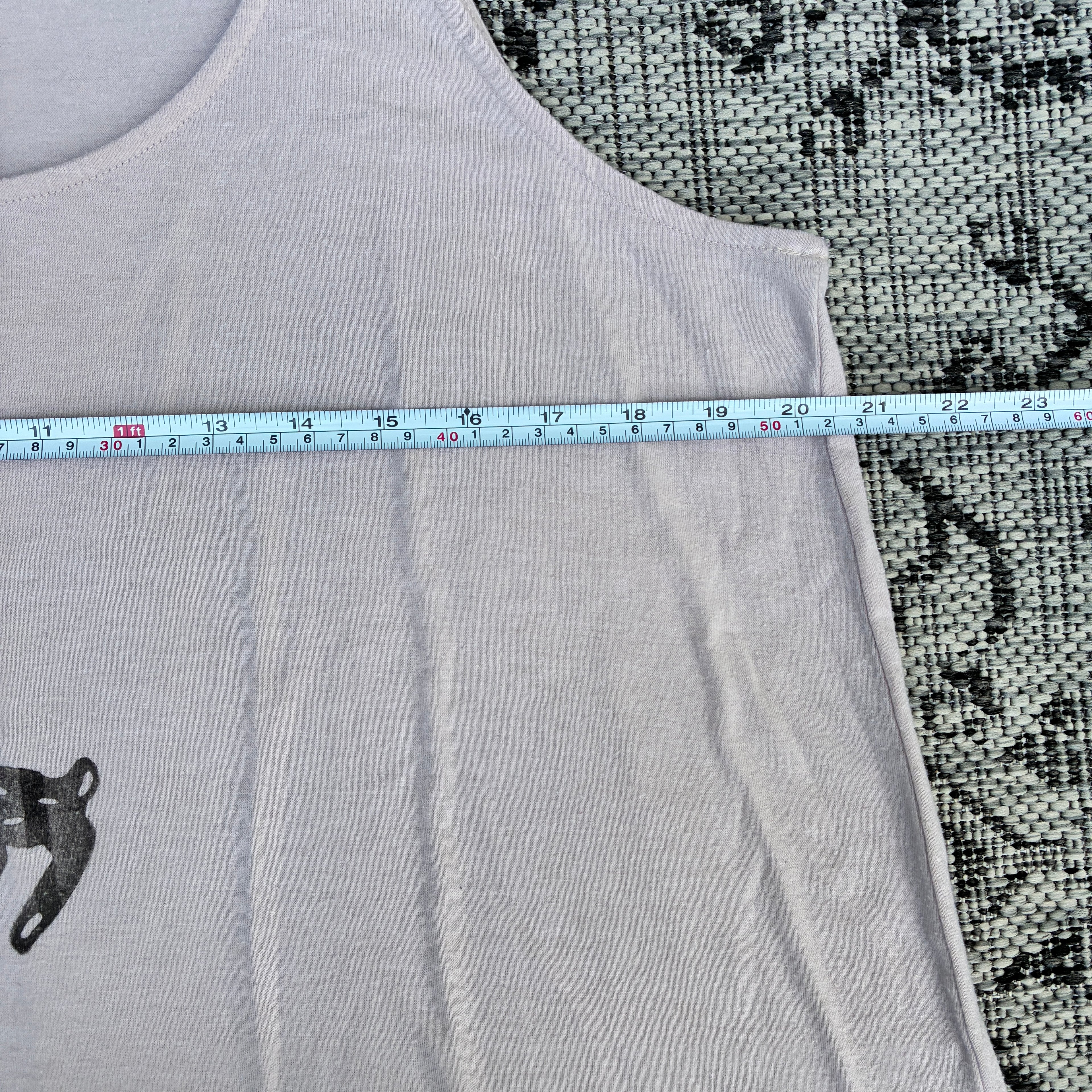 Deer Light Pink Tank Top XL