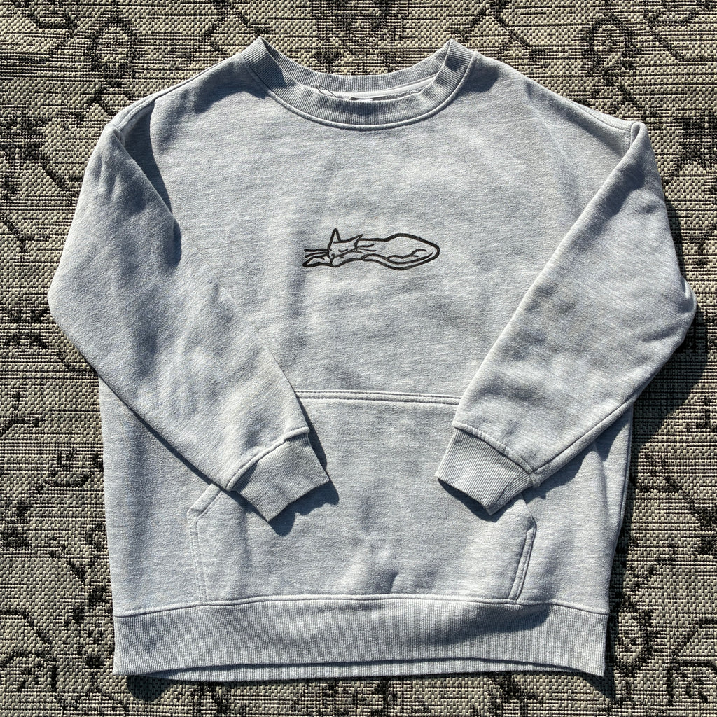 Sleepy Kitty Grey Sweatshirt Small