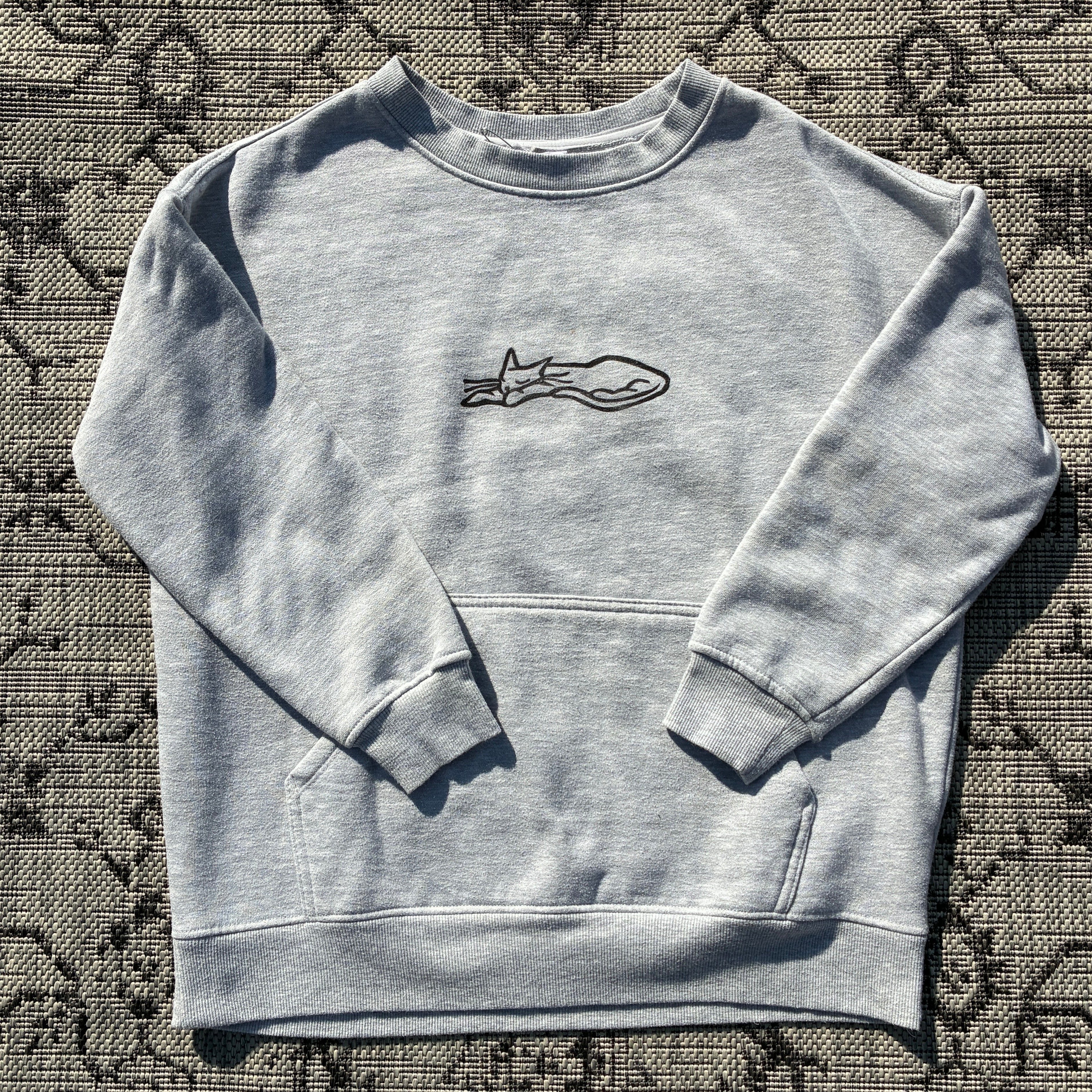 Sleepy Kitty Grey Sweatshirt Small