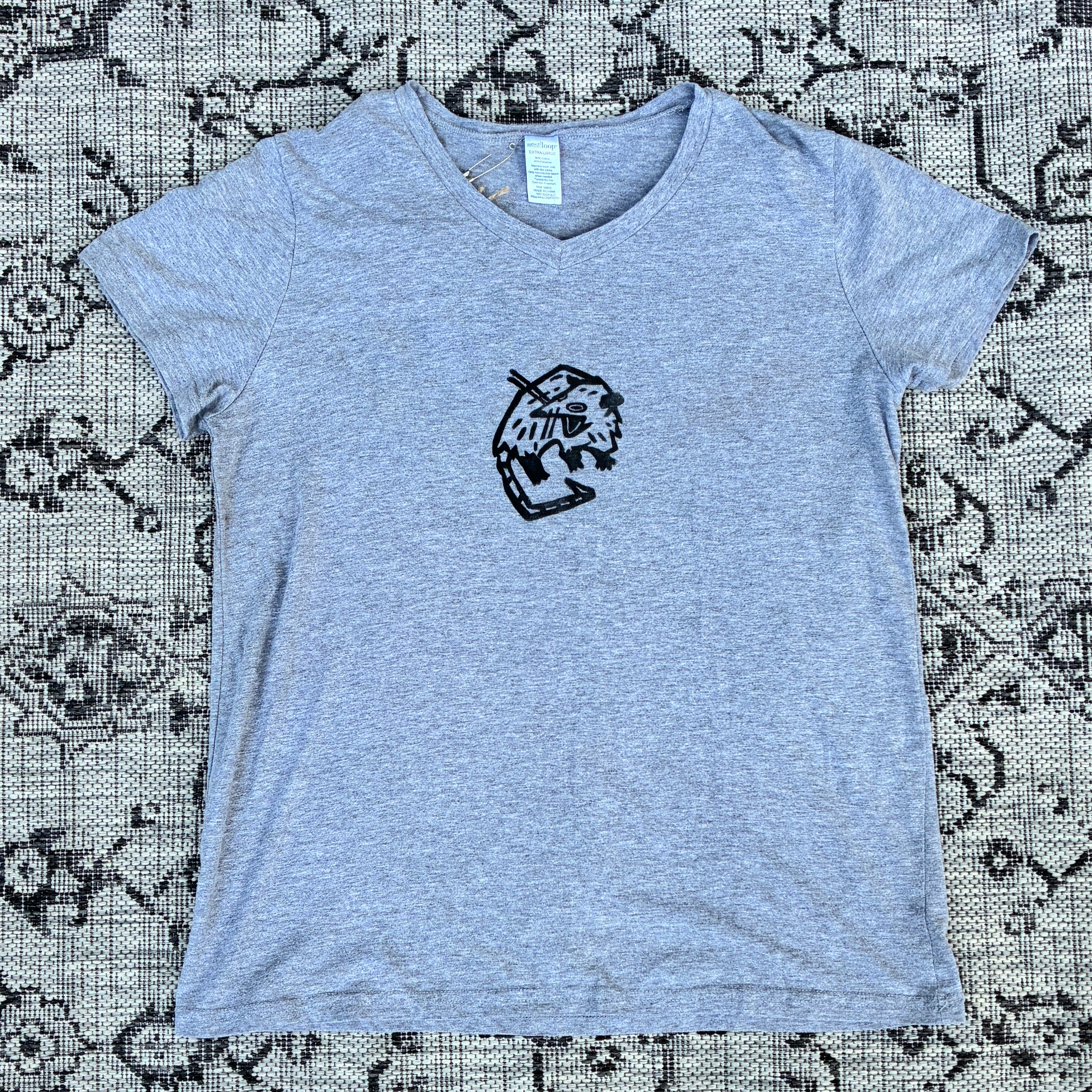 Screaming Possum Grey Tee XL