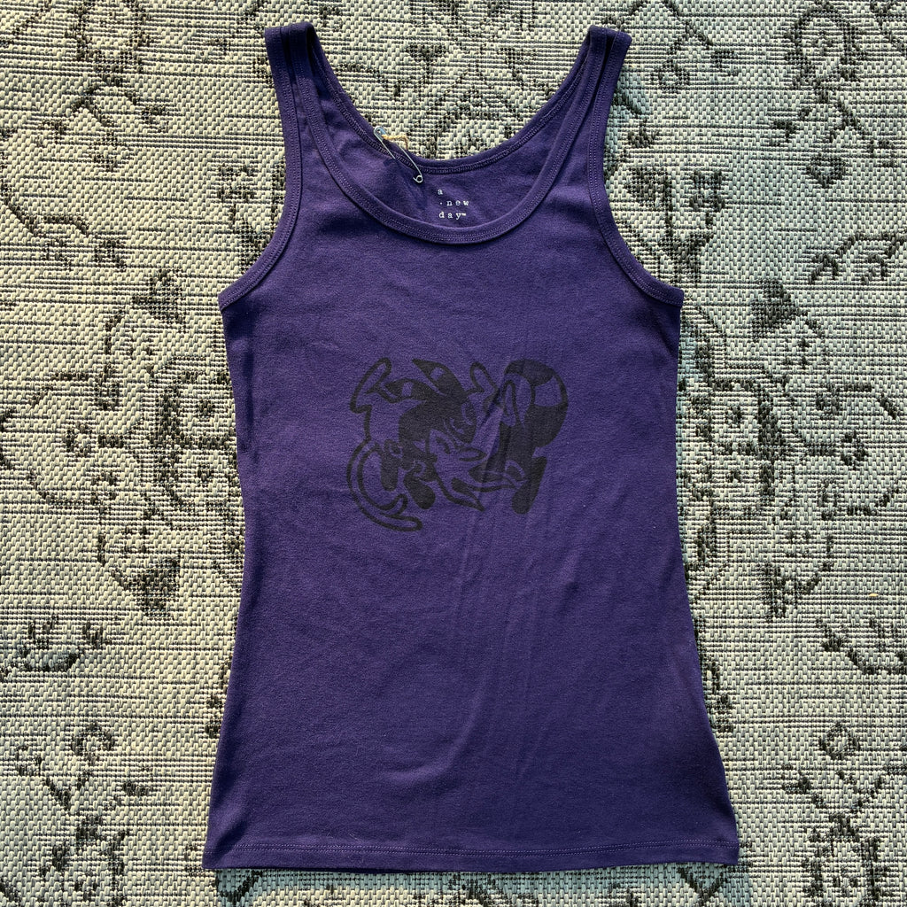 Sun/Moon Purple Tank Top Small