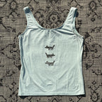 Wolf/Dog Light Blue Tank Top Medium