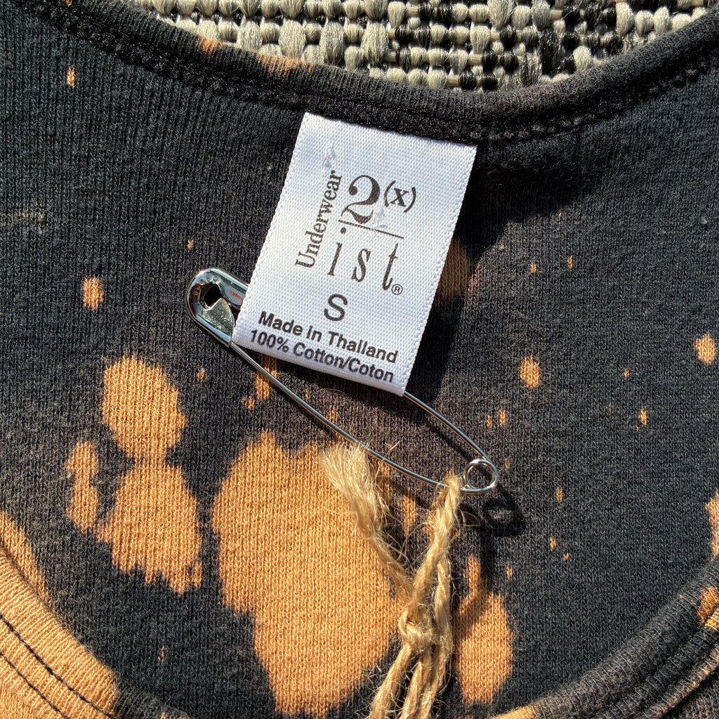 Tiger Bleach Dyed Tank Top Small