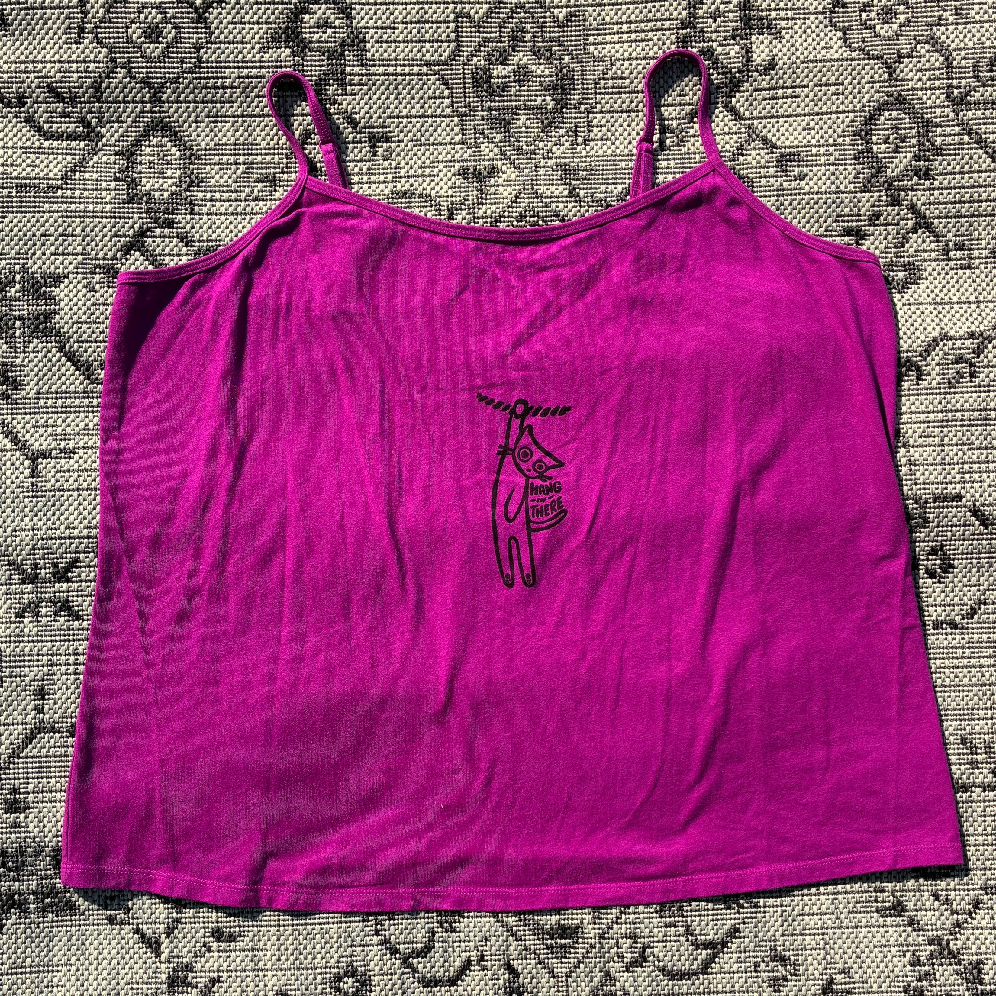 Hang in There Purple Tank Top 3X